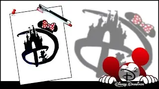 Learn How to Draw Disney D Castle Mickey Minnie Bow Mouse Head Icon - Disney Drawing | Disney D2
