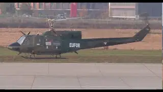 Austrian Air Force Agusta Bell 212 engine start and take off II 5D-HZ