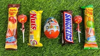 ASMR Most Popular Candys / some lots of colorful rainbow lollipop candy / unpacking chocolate eat