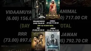 Vidaamuyarchi vs Animal vs Rrr vs Jawan Day 10 Worldwide Box Office Collection