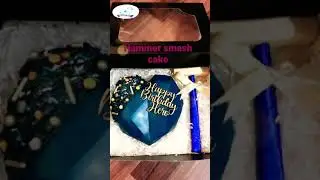 Heart smash cake 💙#customisedcakes #cakelover #birthdaycake #shorts