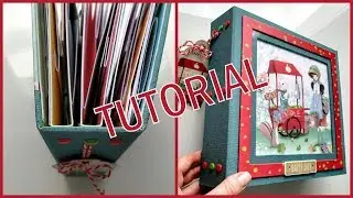 Tutorial encuadernación scrapbook con brads a la vista. Álbum Kori Kumi.