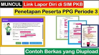 Sudah Muncul Link Lapor Diri PPG Tahap 3 ~ Contoh Berkas Lapor Diri Diupload di LPTK PPG Tahap 3