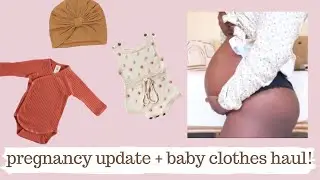 weeks 23-27 pregnancy update + baby clothes haul | kate quinn, h&m, barefoot dreams & more