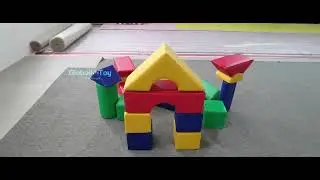 Colorful Soft Play Foam Blocks Set | PU Leather Indoor Building Toys for Toddlers & Daycare Centers