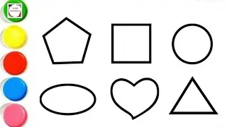 Cute Learn Basic Shapes for Kids Drawing |Painting & Coloring For Kids and Toddlers_ Kids Art