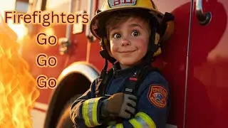 Firefighters, Go Go Go! New song for kids-Appreciation- Brave and strong they fight the flame