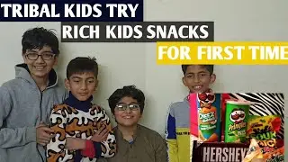Tribal kids try rich kids snacks for the first time