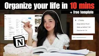 How to organize your ENTIRE LIFE in 10 minutes as a student | FREE Notion template + full tutorial)