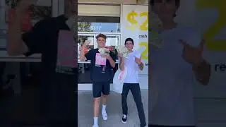 Throwing a bunch of REAL money off a huge building in LA!😱👀 #shorts