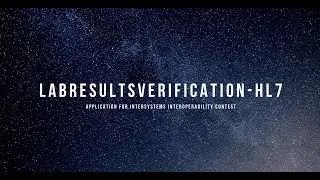 LabResultsVerification-HL7 Demo
