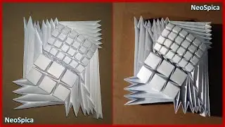Origami Fractal Square Waterbomb  Tessellation V2