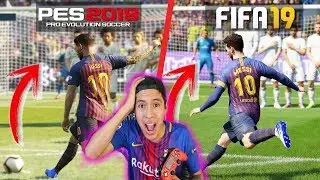 FIFA19 Vs PES 2019 ⚽️ PSG vs Juventus | Barça vs Boca Juniors | Gameplay Comparacion