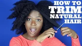 How I Trim My Natural Hair ✂️( NO HEAT!)