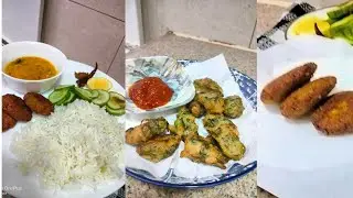 Soya chunks Qebab Platter l Spinach and rice fritters l Cooking vlog l Indian Thali l
