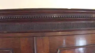 George III mahogany linen press