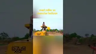 road roller vs monster balloon #experiment #shorts #xyz