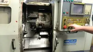 SKU 202319 Hwacheon Hi-Eco-21HS Slant CNC Lathe 12 Station Turret  W/Chip Conveyor