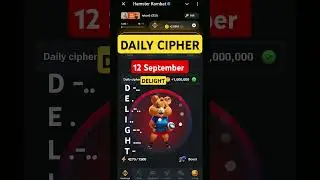 Daily Cipher code today 12 September hamster kombat | daily cipher code hamster kombat |