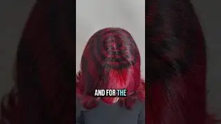 Red and black spiral hair transformation #althair #haircolor #redhair #alternativefashion #hair