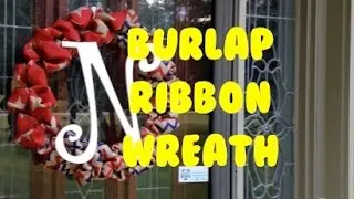 Burlap Ribbon Wreath