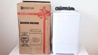 Unboxing Shopee Washing Machine - HOMEFUN 8.8kg Washing Machine With Dryer |  Rating And Review