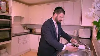 How should I wash my hands before eating bread?