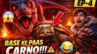 ARK Survival Evolved Hindi | Carno Near Base 😱 | Turtle Saved Me! 🐢 | EP 4