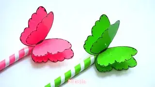How To Make an Easy Origami Butterfly || butterfly pen decoration #shorts