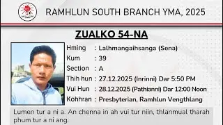 LALHMANGAIHSANGA| HRIATRENGNA | 27|12|2025