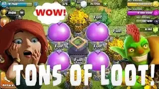 Best Loot Attack By Archer Giant Wall Breaker Healing Rage And Jump Spell Town Hall Clash Of Clan