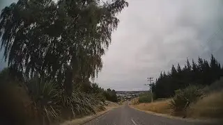 Driving from Pukerau to East Gore in the Southland Region of New Zealand