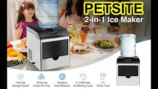 PETSITE 2-in-1 Ice Maker Water Dispenser Countertop✔️What's features highlight?