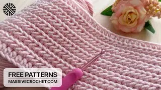 VERY EASY Crochet Pattern for Beginners!⚡️Crochet Stitch for Baby Blanket, Bag & Scarf