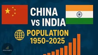 China vs India Population Comparison | 1950 to 2025