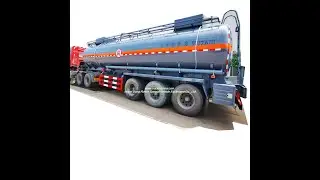 3axles Hydrochloric acid tank trailer Lightweight design chassis view