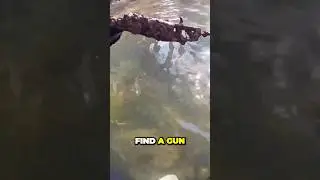 Old shotgun found in river! #awesome #shorts