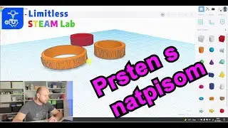 Prsten s natpisom TinkerCAD #2