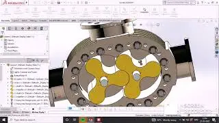 Root type Blower in Solidworks 3d animation working