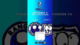 Scottish Premiership 2025/26 Matchday 2 Rangers VS Dundee FC