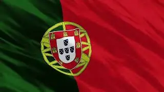 Portugal national flag waving background 4K video