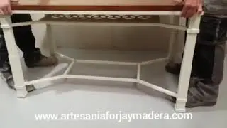 mesa de dos alturas de forja