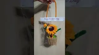 TEACHER'S DAY GIFT IDEA | FUZZY WIRE FLOWER IN A POT #fuzzywire #fuzzy