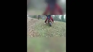 Uh oh crash  #dirtbike #foryou #funny #crash #minibike #hillclimb