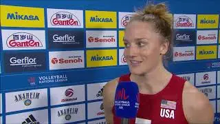 20190605 Carli Lloyd VNL Flash Interview