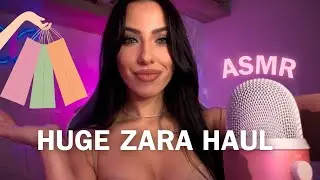 ASMR ON MY HUGE ZARA HAUL - Tapping su stivali/ tacchi, Sussurri & Fabric Sounds/Clothes Scratching