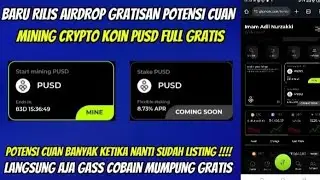 Baru Rilis AIRDROP GRATIS❗😱 mining coin $PUSD Gratisan Buruan Mumpung Masih Baru !!! 🤑