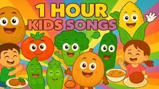 1 Hour of Kids Songs 🎶 | Fun Veggie Songs + Meal Songs | Potato, Tomato, Corn, Broccoli & More!