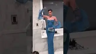 Halsey Teases Fans With A Blue Mermaid Inspired Dress🧜🏻&zwj;♀️ #shorts