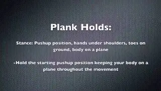 Bodeefit Plank Holds